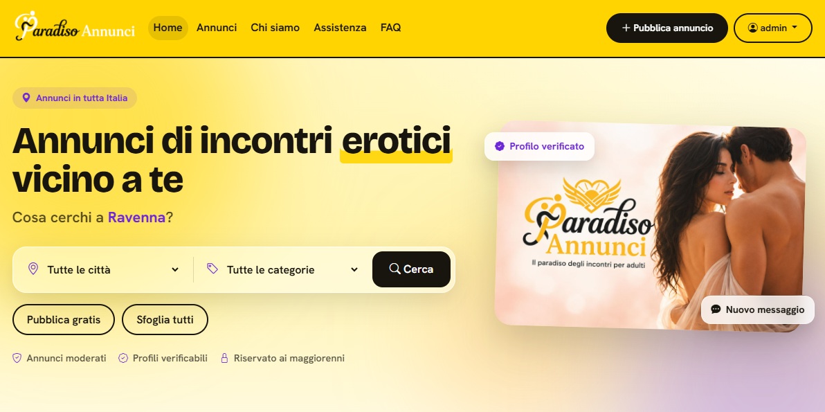 Anteprima del progetto Paradiso Annunci