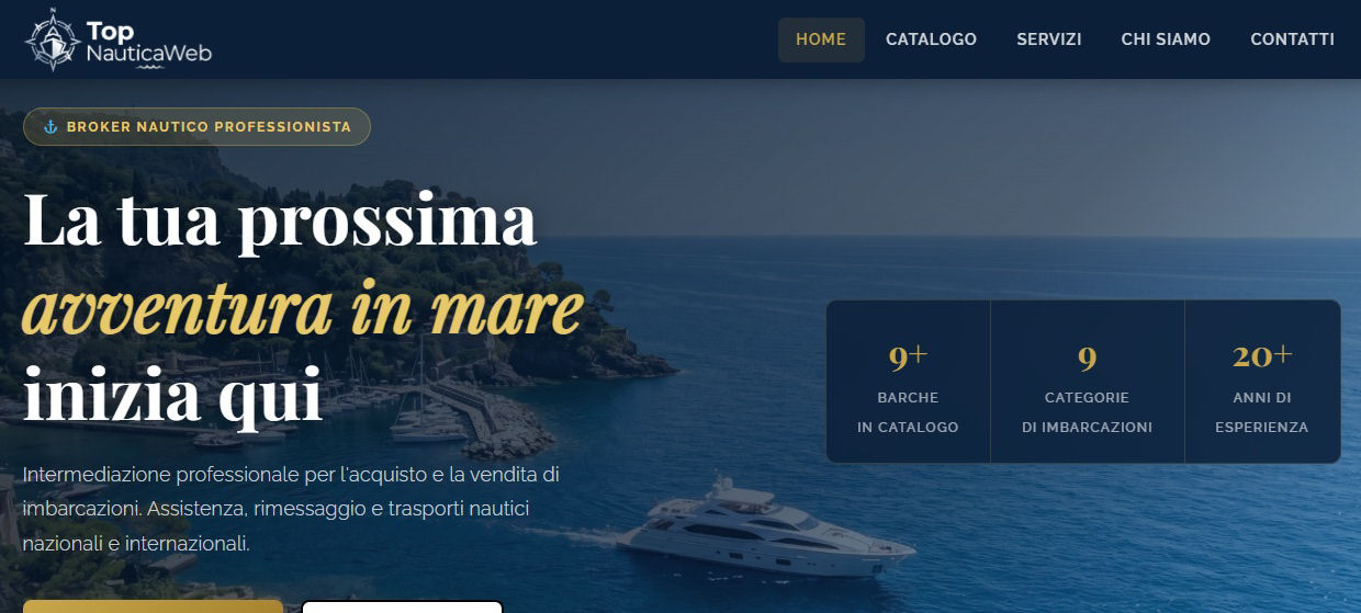 Anteprima del progetto Top Nautica Web